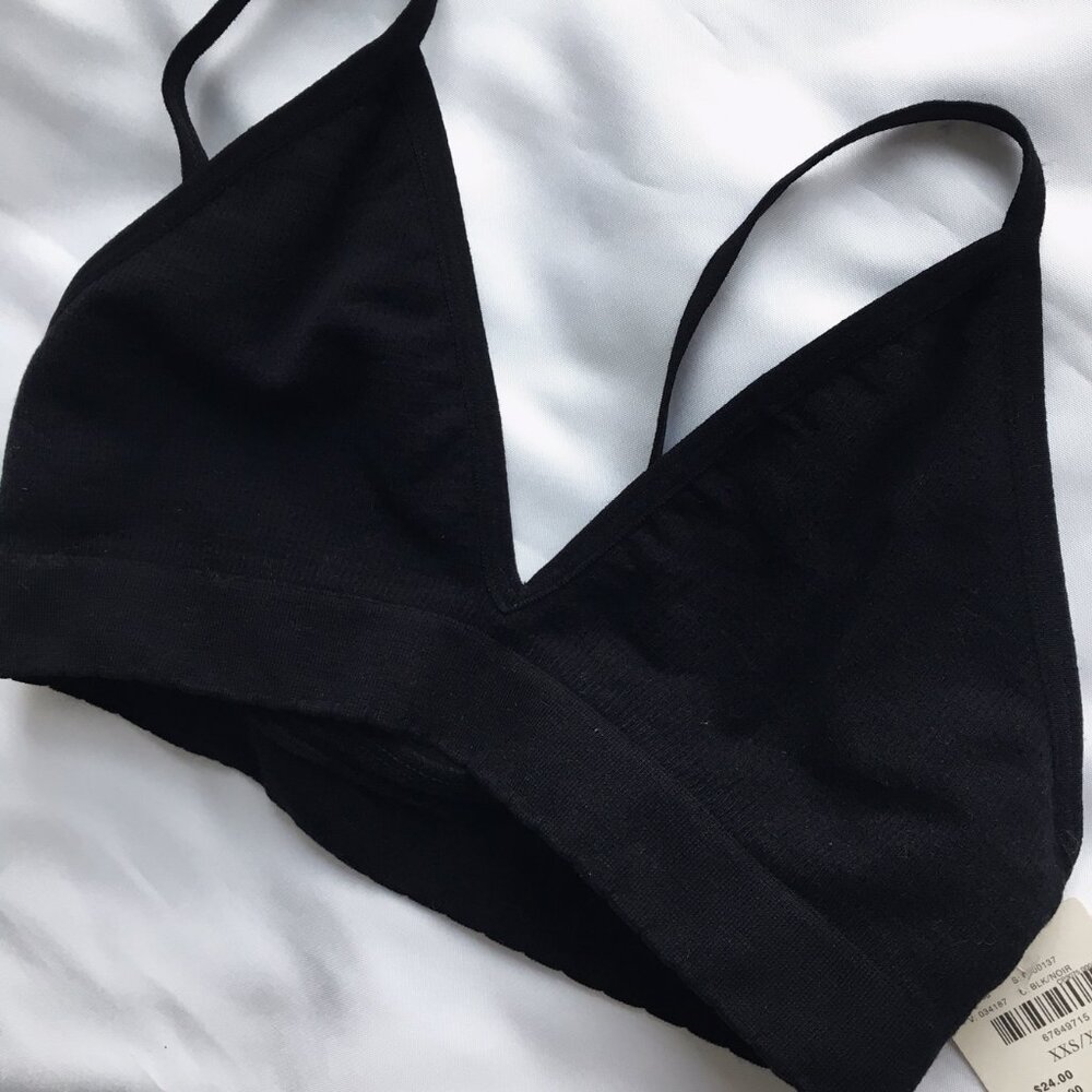 Anthropologie The Zandra Seamless Triangle Bra In Black - Picture 4 of 7